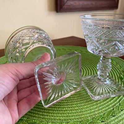 Vintage Imperial Cape Cod Stemmed Compote Clear Glassware