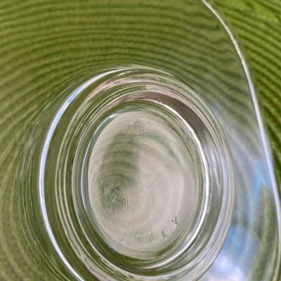 Art Deco Joe Colombo Italora Arno Clear Glass Cup and Saucer Set 1