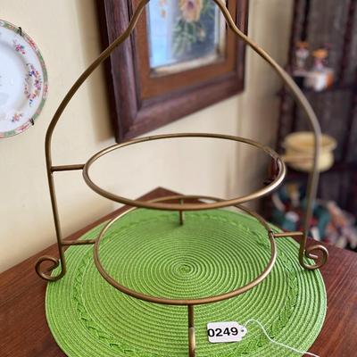 Vintage Metal 2 Tier Cake / Dessert Stand