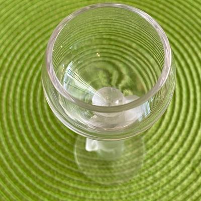 Art Nouveau Frosted Nude Female Stem Cordial Glass by Bayel France 