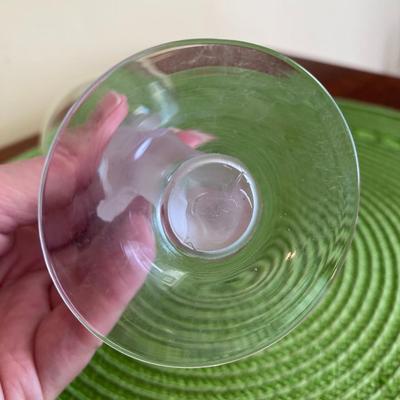 Art Nouveau Frosted Nude Female Stem Wine Glass by Bayel France