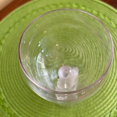 Art Nouveau Frosted Nude Female Stem Wine Glass by Bayel France