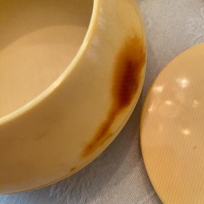 Art Deco Bakelite / Celluloid 3 Piece Vanity Set RN Monogram