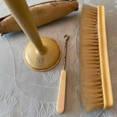 Victorian Bakelite / Celluloid Vanity 4 Piece  Grouping