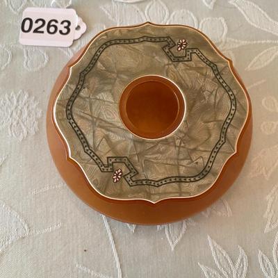 Antique Celluoid / Bakelite Amber and Green Hair Receiver