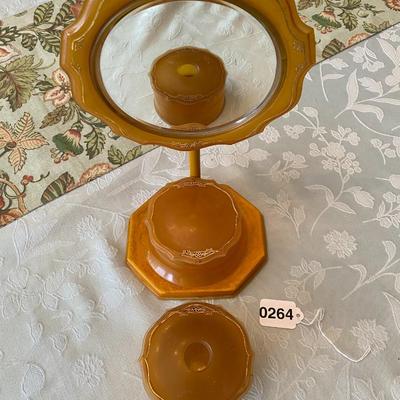 Victorian Celluloid / Bakelite 3 Piece Vanity Set