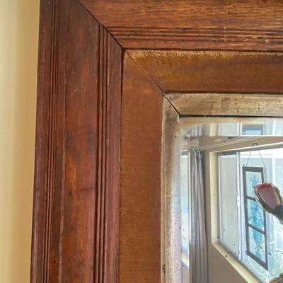 Antique Vintage Folkart Painted Mirror Wall Art