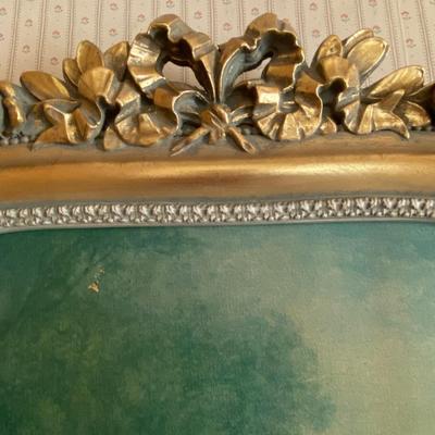 Beautiful Gilt Wood Frame and Print by Nicolas Lancret Titled The Music Lesson