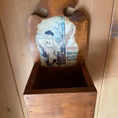 Wooden Wall Art with Vintage Automotive Advertisment 