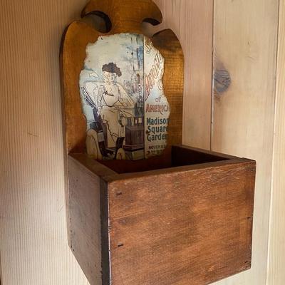 Wooden Wall Art with Vintage Automotive Advertisment 