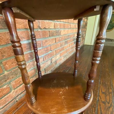 Vintage 3 Tier Plant Stand with Spindle Legs