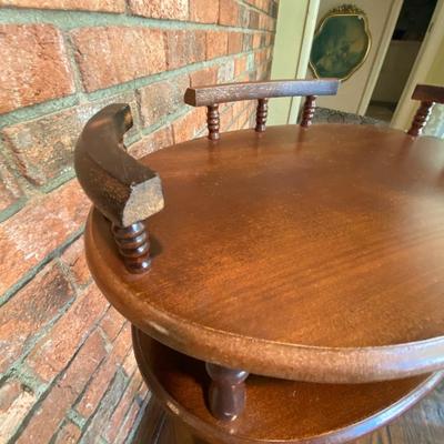 Vintage 3 Tier Plant Stand with Spindle Legs