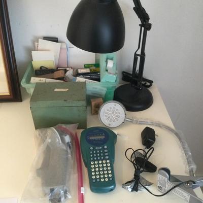 1135 Desk Lamp Office Lot Label Makers Vintage Swingline Staplers