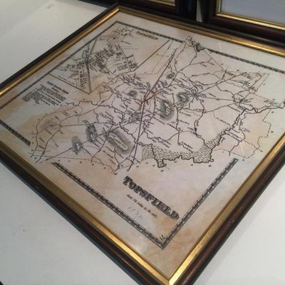 1166 New York Pelham City Island Framed Map Lot