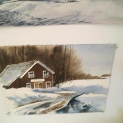 1168 Original Watercolor Landscape Waterscape Lot