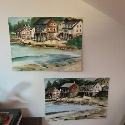 1168 Original Watercolor Landscape Waterscape Lot