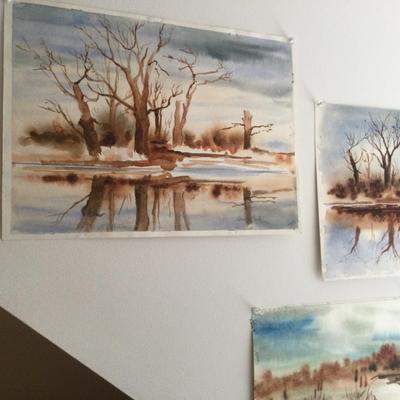 1169 Original Watercolor Waterscapes Lot
