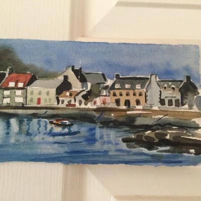 1173 Watercolor Original Seascape Nautical Scene