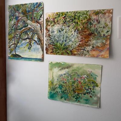 1181 Watercolor Landscape Tree Flora Paintings