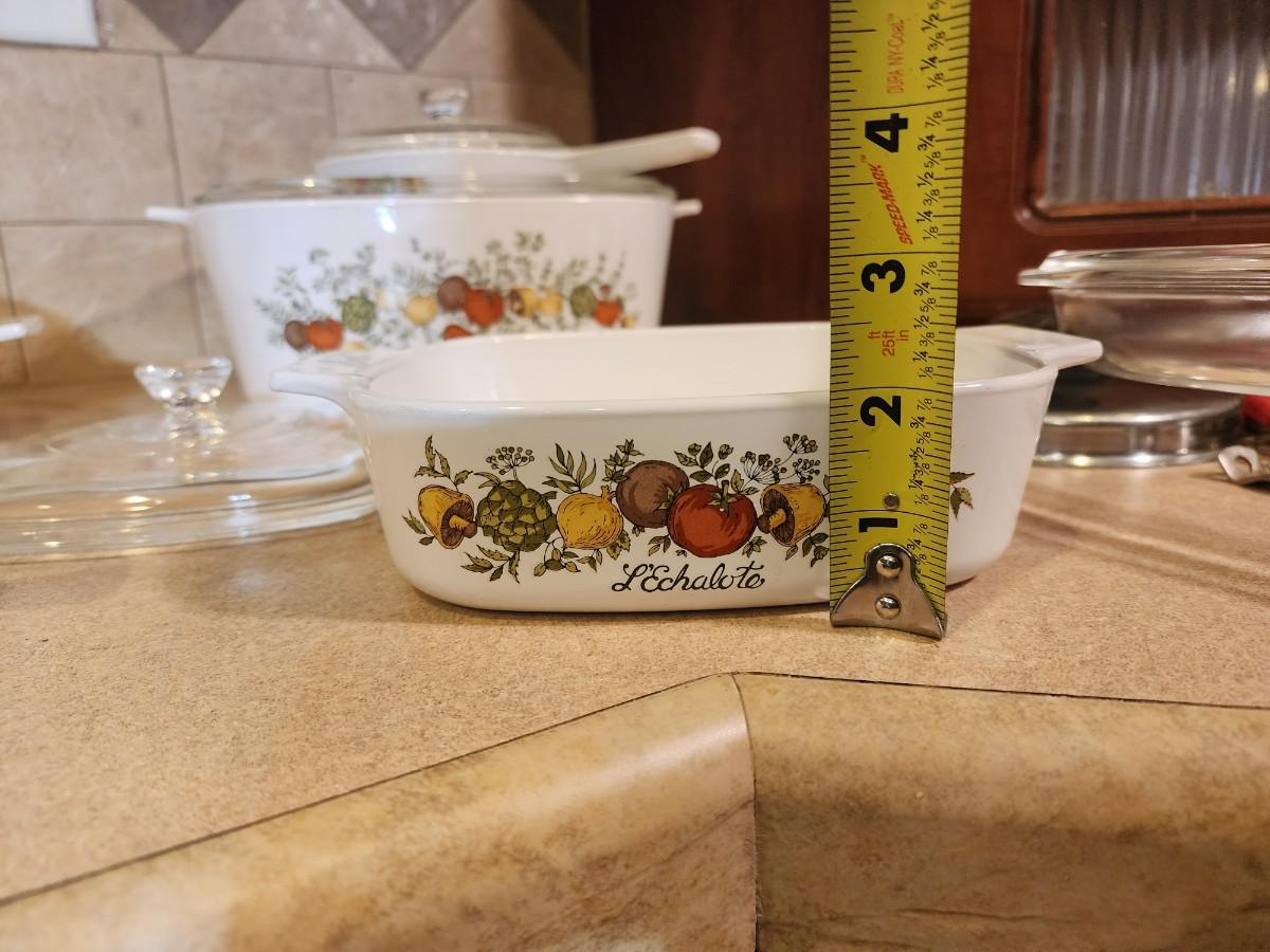 VINTAGE Corning Ware Spice of Life Casserole Dish Pyrex Lid Electric Skillet