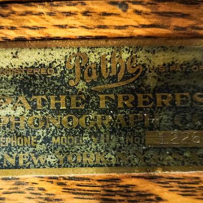 Pathe Freres Antique Phonograph Wind Up Record Player