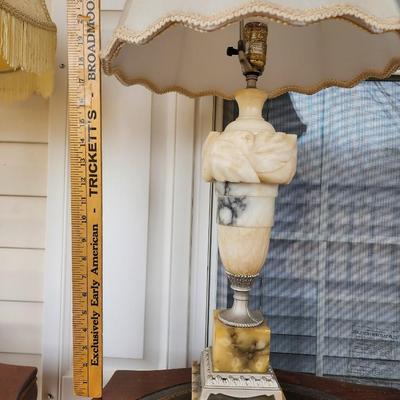 Pair of vintage alabaster lamps