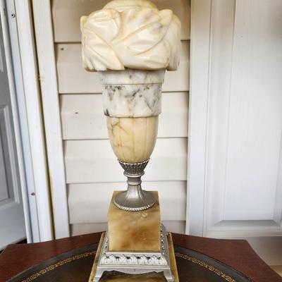 Pair of vintage alabaster lamps