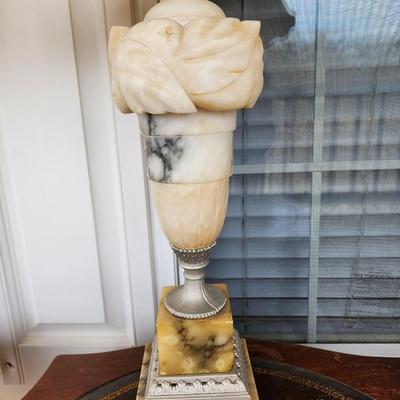 Pair of vintage alabaster lamps