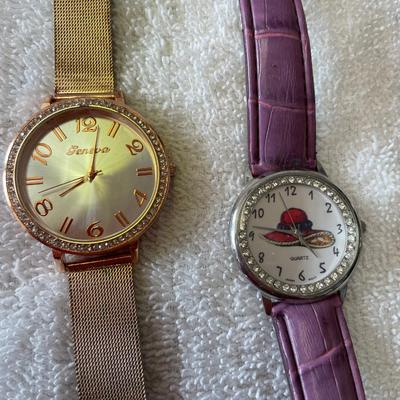 Lot of 4 Glam big face ladies watches