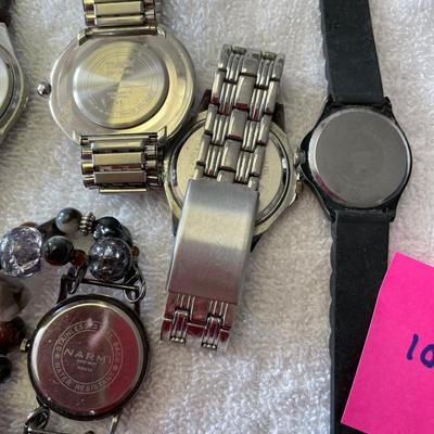 Lot of Ladies big face watches.  SWATCH