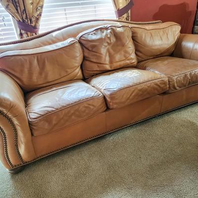 Ethan Allen Leather Sofa