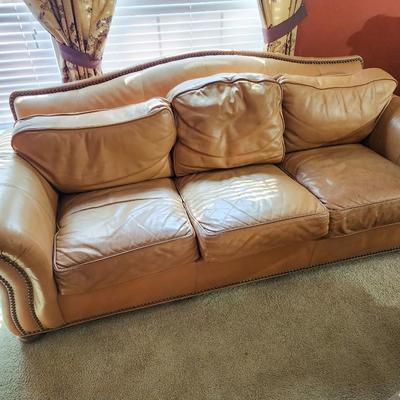 Ethan Allen Leather Sofa