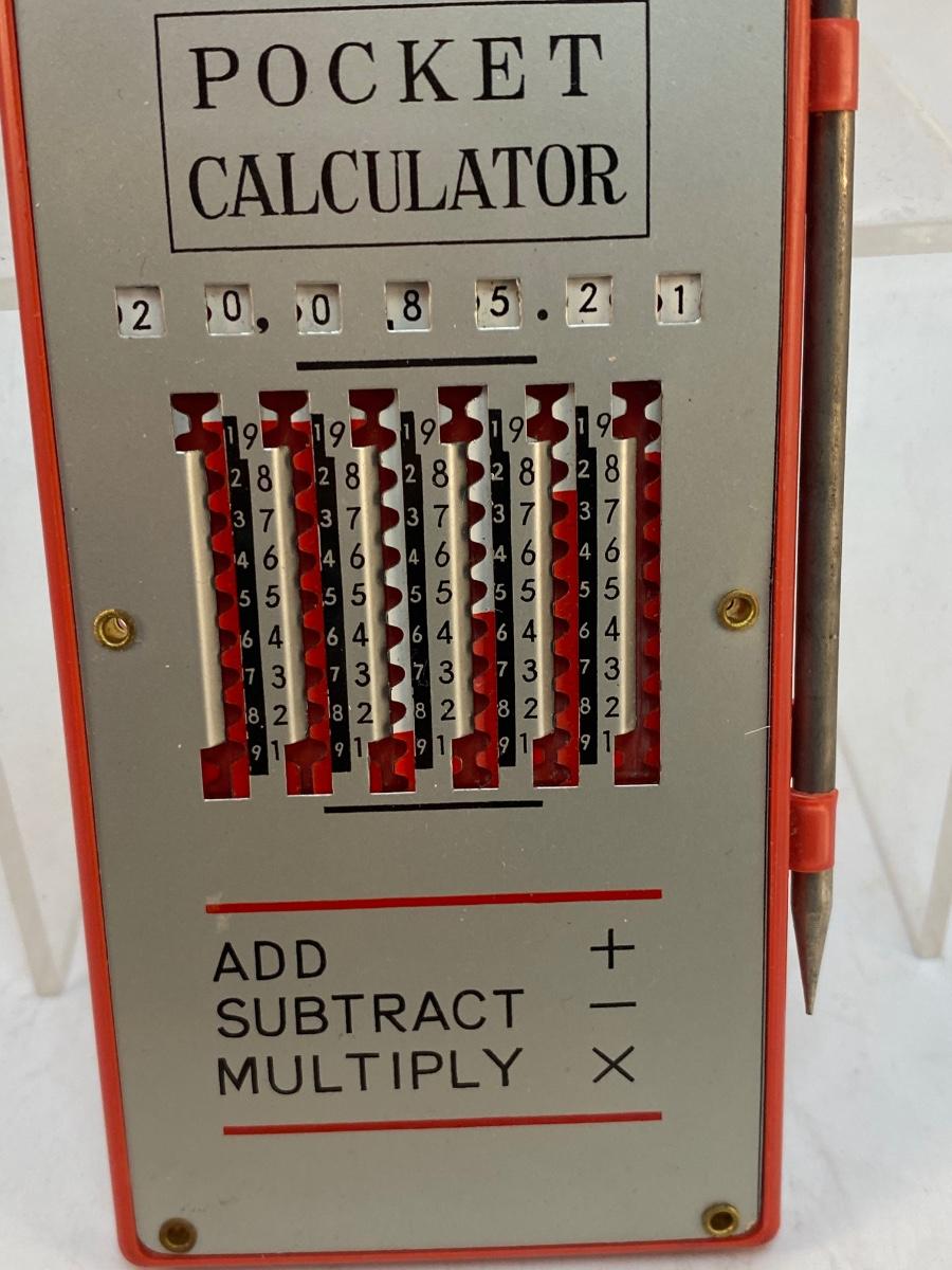 Vintage Metal Manual Mechanical Pocket Calculator with Stylist Windsor  Japan