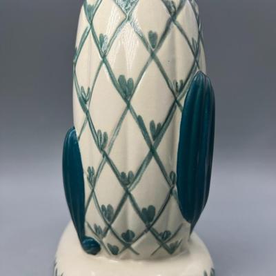 Abingdon Pottery White Vitreous China Sleeping Mexican & Cactus Planter Vase
