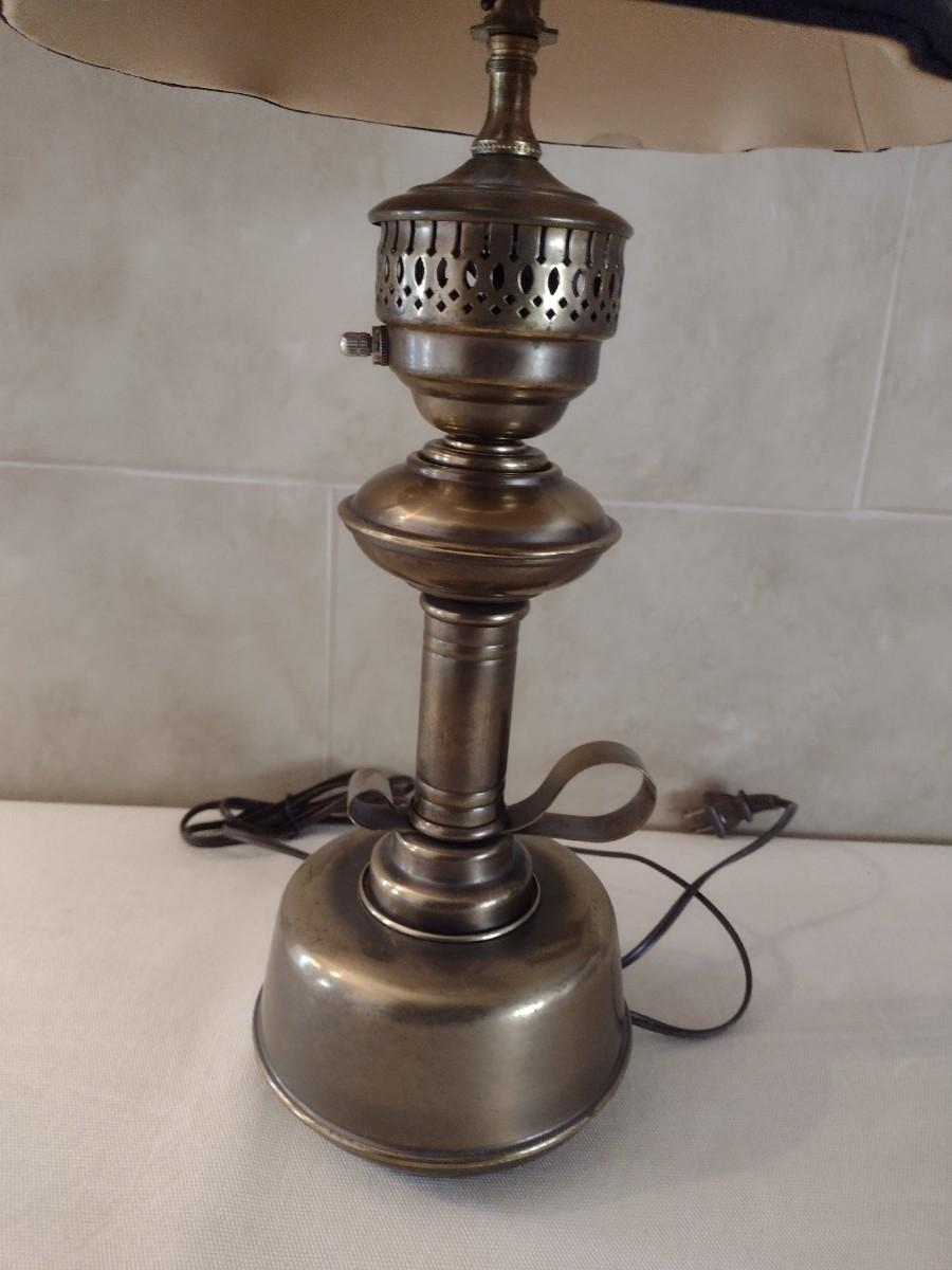 Vintage Brass Post Table Lamp