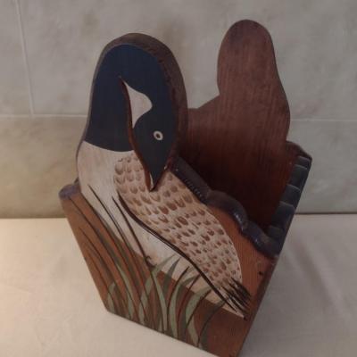 Hand Crafted Wood Goose Themed Box