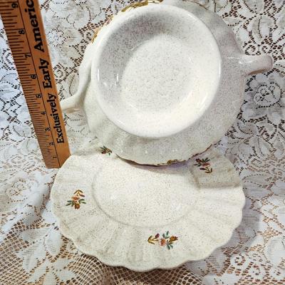 Vintage California Pottery Floral Tureen