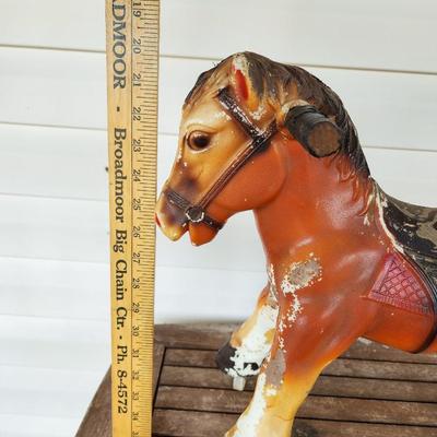 Vintage Horse Toy on Wheels