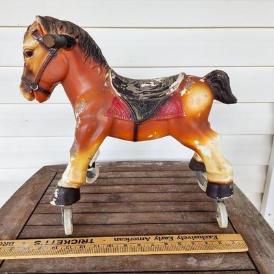 Vintage Horse Toy on Wheels