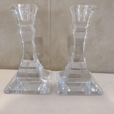 Pair of Tiffany & Co. Crystal Candlestick Holders 7
