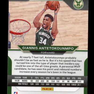 2021 PRIZM GIANNIS ANTETOKOUNMPO SILVER