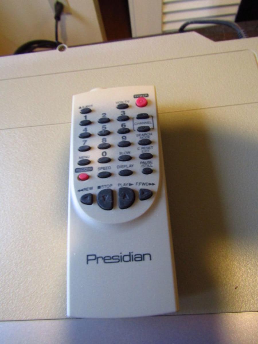 Presidian VHS Player with Remote and RadioShack VHS Rewinder
