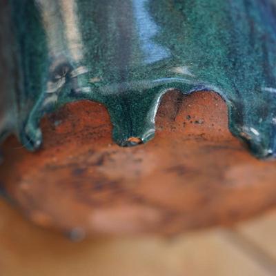 KIM T BLACK FOLK ART POTTERY FACE JUG  2001