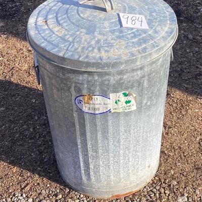 Metal Trash Can