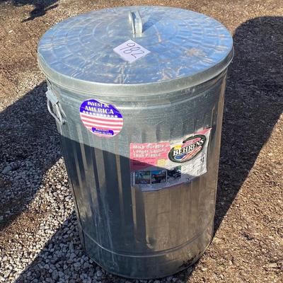 Metal Trash Can