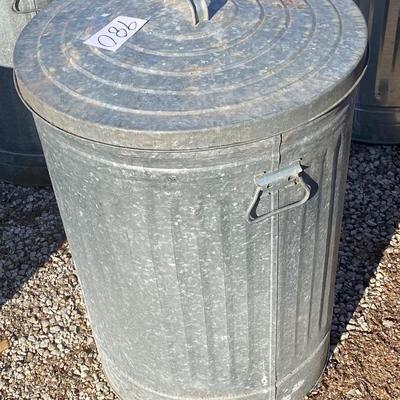 Metal Trash Can