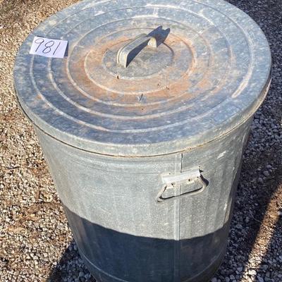 Metal Trash Can