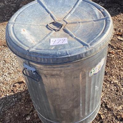 Metal Trash Can