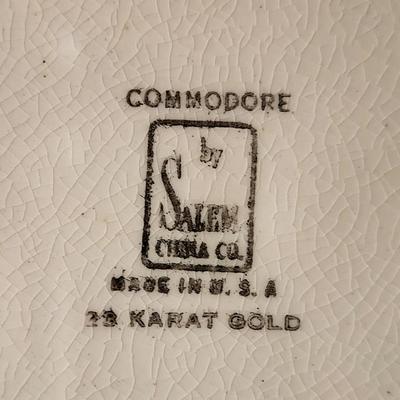 Large Set Salem "Commodore" China w/ 23k Gold Trim
