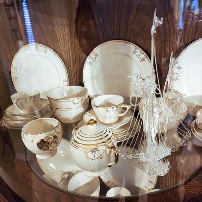 Large Set Salem "Commodore" China w/ 23k Gold Trim